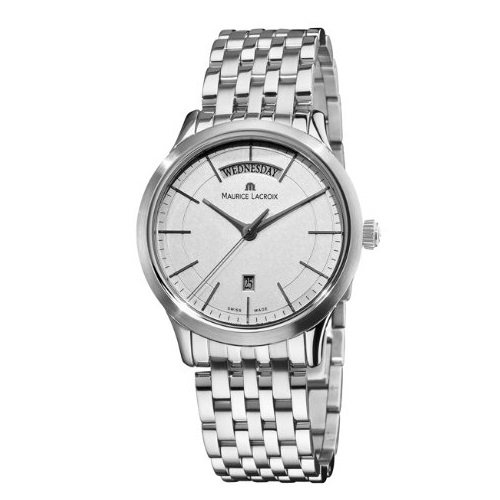 MAURICE LACROIX Silver Dial Stainless Steel Men's Watch LC1007-SS002-130, only $349.00, free shipping