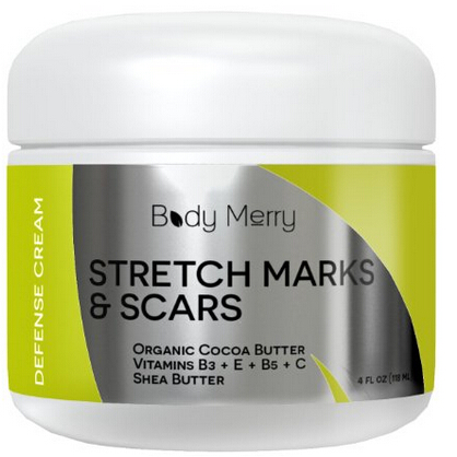 Body merry Stretch Marks Cream - For Prevention and Reduction of Old and New Stretch Marks & Scars   $17.09