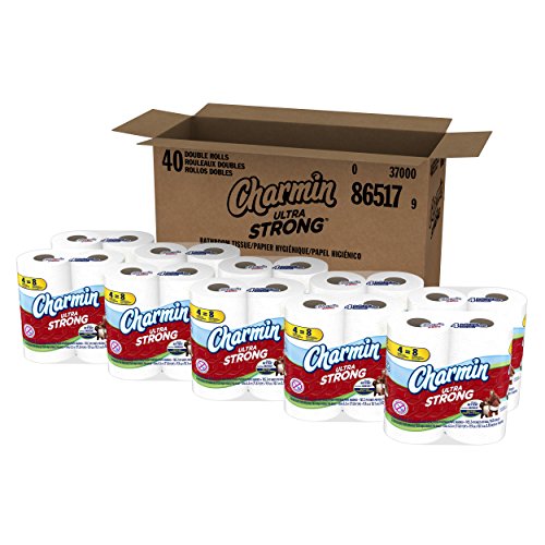 Charmin Ultra Strong Toilet Paper 40 Double Roll (10 Packs of 4 Double Rolls), only $18.87 after clipping coupon