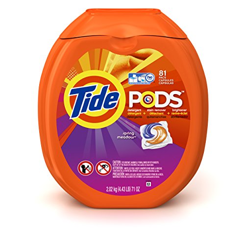 Tide PODS Spring Meadow HE Turbo Laundry Detergent Pacs 81-load Tub, only $13.80, free shipping after clipping coupon and using SS