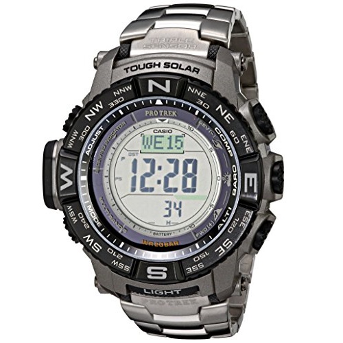 Casio Men's PRW-3500T-7CR Pro Trek Tough Solar Atomic Digital Display Quartz Silver Watch, only $185.30 , free shipping