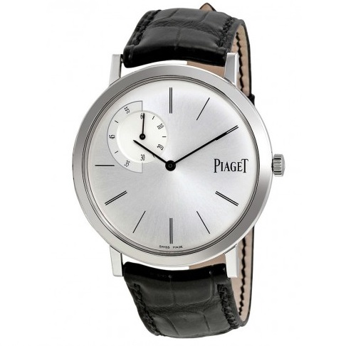 PIAGET Altiplano Silver Dial Black Leather Automatic Men's Watch, only $12,795.00, free shipping