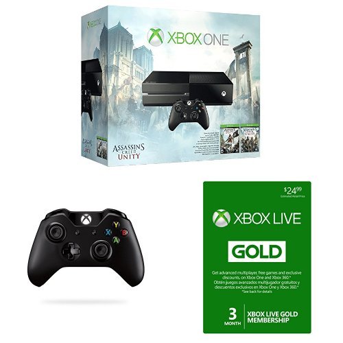 Xbox One Assassin's Creed Unity 500GB Bundle with Second Controller and 3 Month Xbox Live Gold Card and Choice of Game $349 