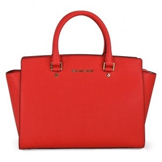 MICHAEL KORS Top Zip Large Satchel - Watermelon, only $219.44, free shipping after using coupon code 