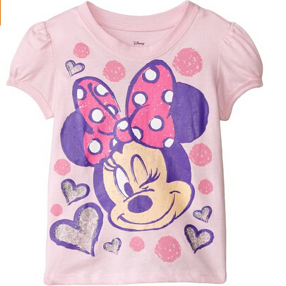 Disney迪士尼米妮圖案女寶寶粉色短袖T恤 特價$9.99