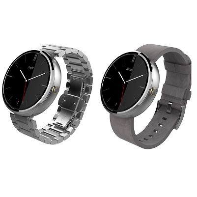 Motorola：白菜！Moto 360 智能腕錶促銷，真皮錶帶版原價$249.99，現使用折扣碼后僅售$119.99。金屬錶帶版原價$299.99，現使用折扣碼僅售$159.99，免運費