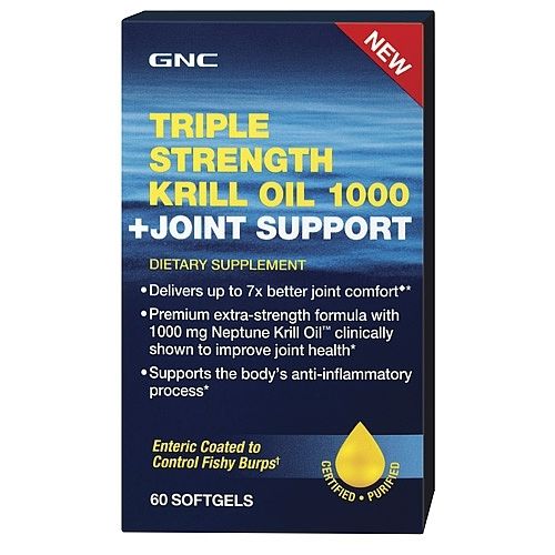GNC Triple Strength Krill Oil 1000 + Joint Support 60 softgels $18.74