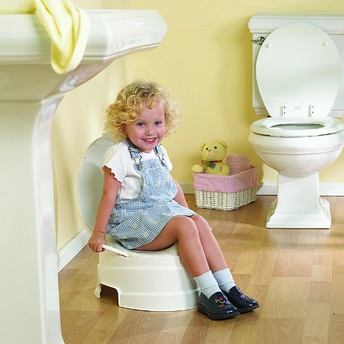 Primo 4-In-1 Soft Seat Toilet Trainer and Step Stool White with Pastel Blue Seat$21.19