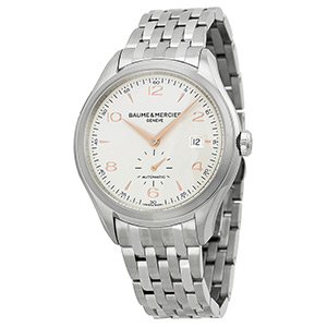 Baume and Mercier Clifton Silver Dial Stainless Steel Mens Watch 10141, only$1040.00 free shipping after using coupon code