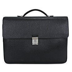 Ferragamo Revival Claf Black Leather Push Lock Briefcase, only $850.00