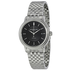 Raymond Weil Maestro Black Dial Stainless Steel Mens Watch 2847-ST-20001, only $495.00, free shipping