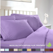 Luxury Bed Sheet Set, Soft MICRO SILK Sheets - King Size, $23.99