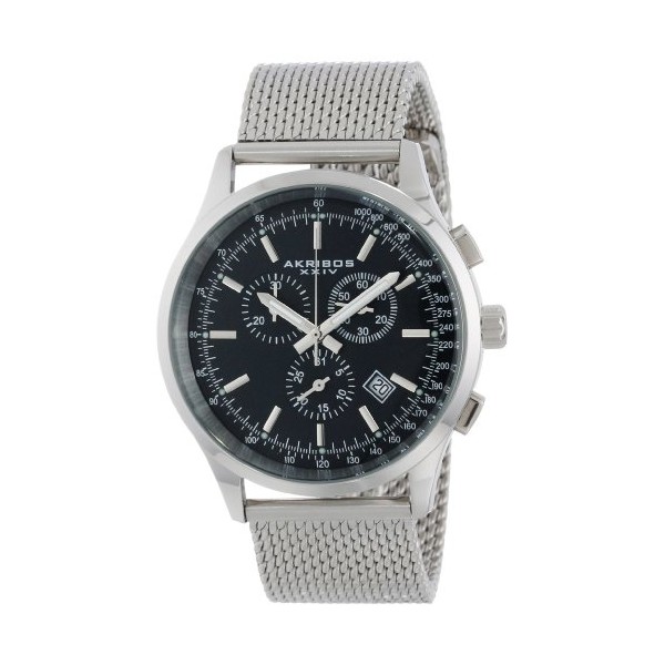 Akribos XXIV阿克波斯  AK625SSB 男式不鏽鋼手錶  閃購價$57.44