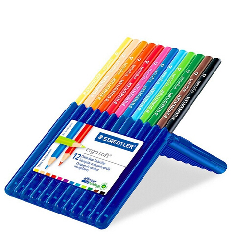 Staedtler Ergosoft Colored Pencils, Set of 24 Colors in Stand-up Easel Case (157SB24)$19.29
