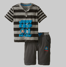 Paul Frank Little Boys' Rockin' Julius Henley with French Terry Short Set $20.00