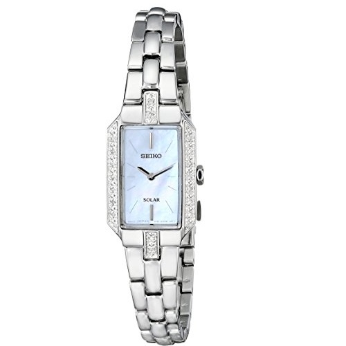 史低價！Seiko精工 SUP233 珍珠貝母 光動能女士石英時尚手錶，原價$375.00，現僅售$106.77，免運費