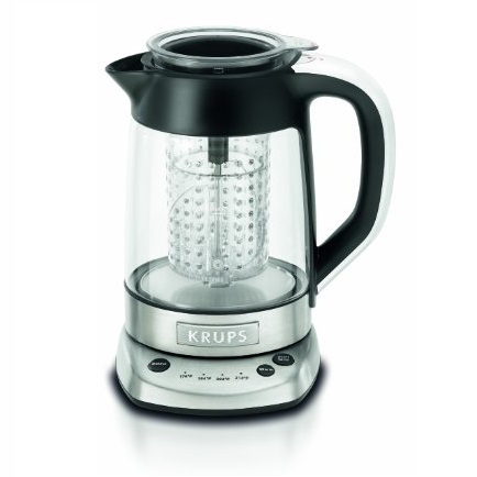 史低價！KRUPS FL700D51電熱水壺，帶茶葉過濾器，1.2升，原價$156.00，現僅售$49.99，免運費