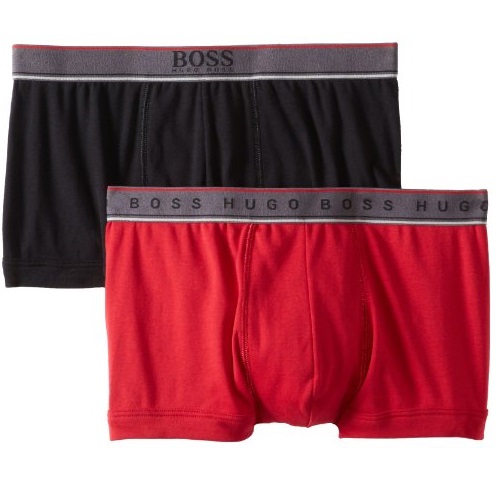 史低价！HUGO BOSS 雨果博斯 男士纯棉平角内裤，2条装，原价$42.00，现仅售$16.70。2色同价！