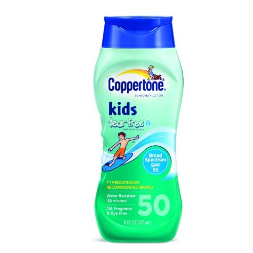Coppertone Kids Tear Free with Zinc Oxide Broad Spectrum SPF 50, 8-Ounce Bottle, only $6.40, free shipping