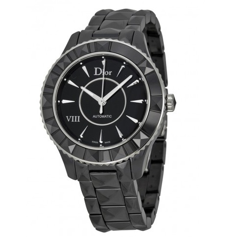 CHRISTIAN DIOR VIII Automatic Black Ceramic Ladies Watch CD1245E0C001， only $1445.00, free shipping after using coupon code