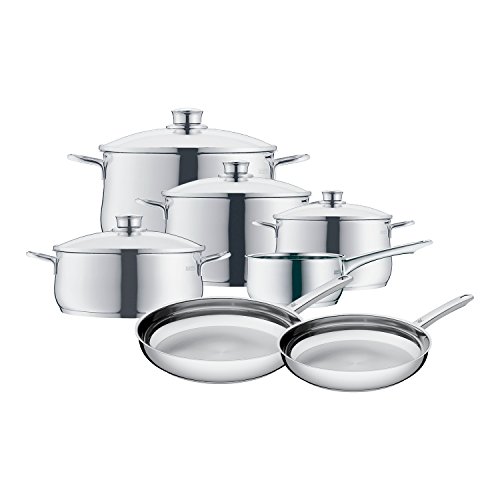 WMF 07 3057 6040 11-Piece Diadem Cookware Set, Silver, only $114.99, free shipping