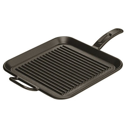 Lodge Pro-Logic P12SGR3 Pre-Seasoned Cast Iron Square Grill Pan, 12-inch, only $19.46