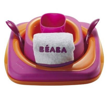 Beaba Softlines 7-Piece Dinner Set (Plate, Bowl, Cup, Spoon, Fork, Bib and Lid), only $9.95 