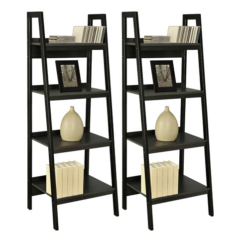 Altra Furniture Metal Frame Bundle Bookcase Ladder, Black, Set of 2 $84.00
