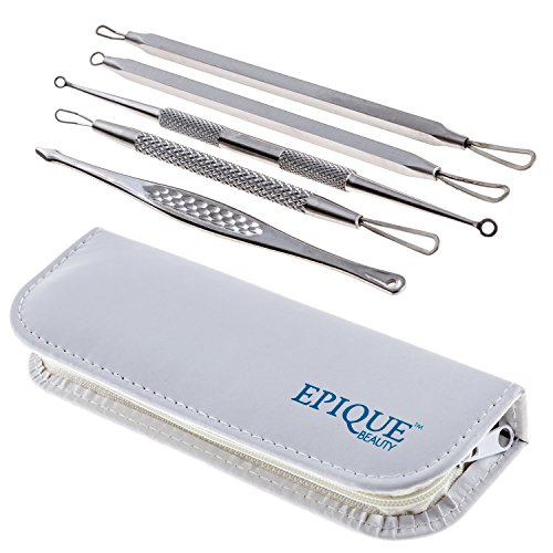 Blackhead Blemish Comedone Extractor Tool Kit - Free Travel Case - Great Acne Pimples Remover Set - Professional Facial Extraction Treatment, only $9.89 after using coupon code