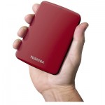 Toshiba 2TB便携式移动硬盘，USB 3.0，红色款。原价$129.99，现仅售$74.99，免运费