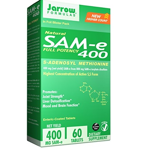 改善情绪舒缓关节疼痛！史低价！Jarrow Formulas SAM-e胶囊 400mg，60粒，原价$69.95，现仅售 $31.63，免运费