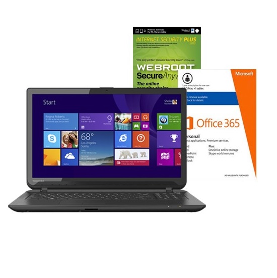 Toshiba Satellite C55DT-B5128 Touch-Screen Laptop, Internet Security Software & Microsoft Office Package, only $299.99, free shipping