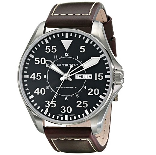 Hamilton Men's H64715535 Khaki Pilot Black Dial Watch, only $614.00, free shipping