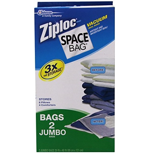 Space Bag, 2 Jumbo Vacuum Seal Storage Bags, Each, Clear, (35