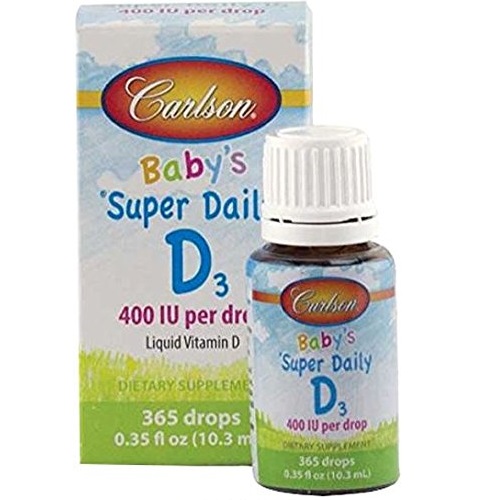 一瓶用一年！Carlson Labs 卡爾森 嬰兒維生素D3滴劑，原價$12.90，現僅售$9.68