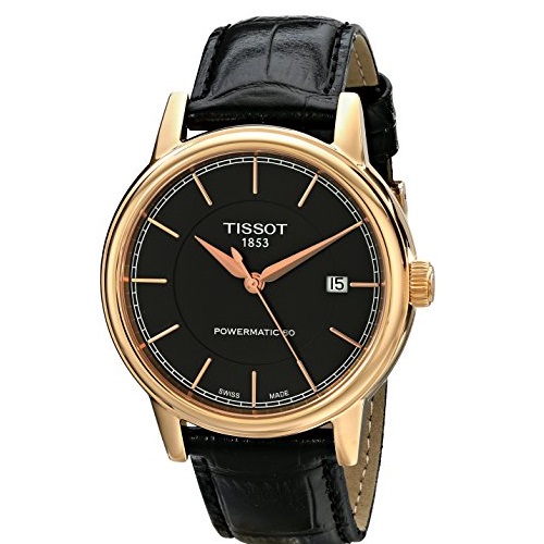 TISSOT Carson Black Dial Rose Gold-plated Men's Watch Item No. T0854073606100,only $435.00, free shipping