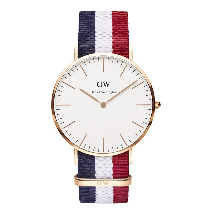 DANIEL WELLINGTON Classic Cambridge Eggshell White Dial NATO Strap Men's Watch Item No. 0103DW, only $77.89, free shipping after using coupon code