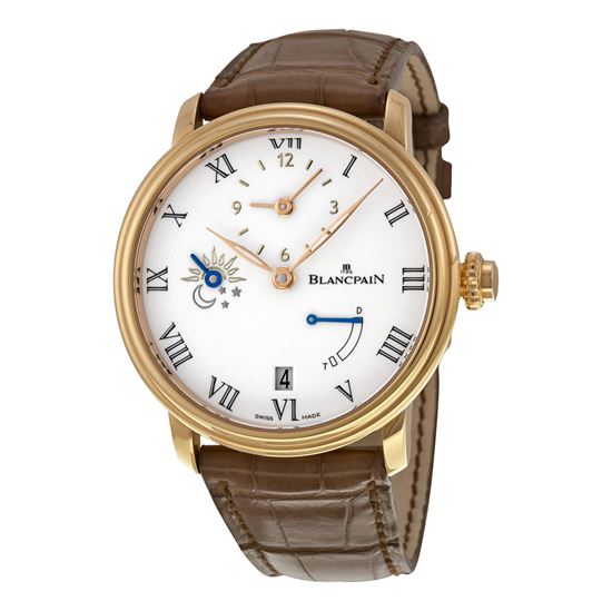 Blancpain Villeret Half Timezone Automatic White Dial 18kt Rose Gold Mens Watch 6661-3631-55B, only  $21,995.00, free shipping