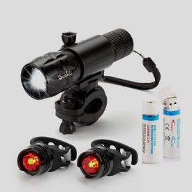 夜間騎行更安全！OxyLED®超亮可充電LED自行車安全燈，3件套，原價$129.99，現使用折扣碼后僅售$19.99
