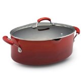 Rachael Ray Porcelain Enamel II Nonstick 8-Quart Covered Oval Pasta Pot with Pour Spout, Red Gradient $53.33 FREE Shipping