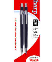 Pentel Sharp Automatic Pencil, 0.5mm, Black Barrels, 2 Pack (P205BP2-K6), Only $5.76