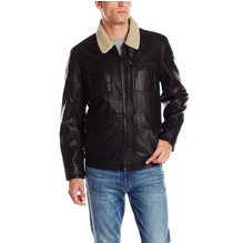 Levi's Men's Faux-Leather Four-Pocket Field Jacket with Sherpa-Lined Collar $69.5, FREE shipping