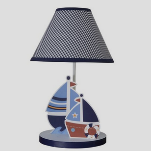  Bedtime Originals儿童房帆船台灯，原价$45.00，现价仅售$26.35