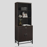 Altra Furniture The Manhattan Line Home Office 3-Shelf Bookcase with 2 Drawers with Metal Legs, Dark Brown $69.99, FREE shippping