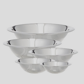 Cook Pro 717 5-Piece Stainless Steel Mixing Bowl Set 4.80