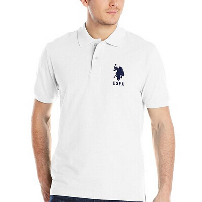 U.S. Polo Assn. Men's Solid Short-Sleeve Pique Polo Shirt  $10.83