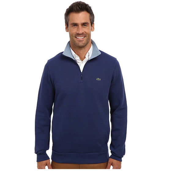 Lacoste Half Zip Lightweight Sweatshirt w/ Logo At Neck, only $59.39, free shipping after using coupon code 