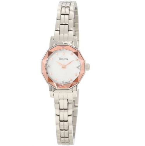 Bulova Women's 96P130 Diamond Faceted Watch, only $82.99, free shipping