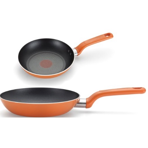T-fal C971S2 Excite Nonstick Thermo-Spot 8-Inch and 10.25-Inch Fry Pan Cookware Set, 2-Piece, Orange, only $20.47