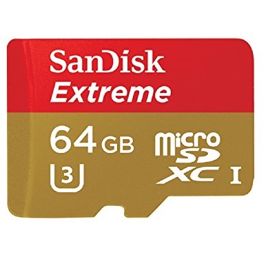 史低價！SanDisk閃迪Extreme 64GB MicroSDXC 快閃記憶體卡，帶SD卡適配器，原價$99.99，現僅售 $27.26